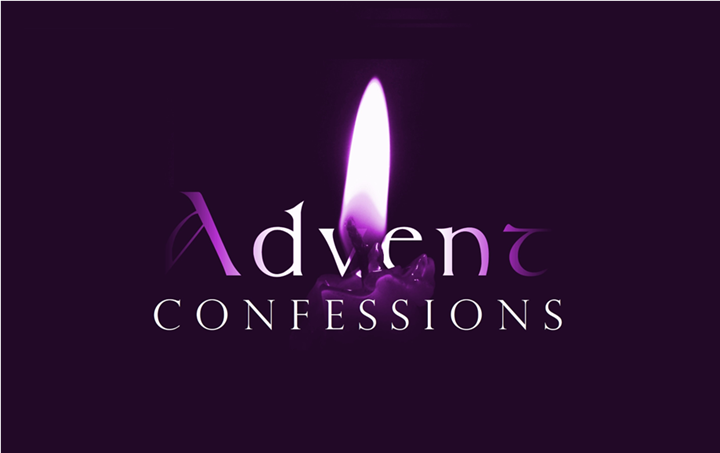 lit candle and word advent