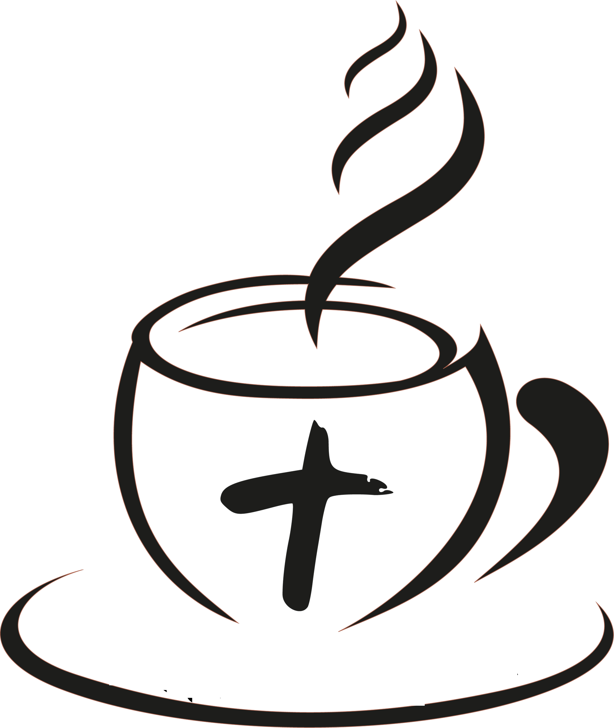 coffee cup with cross