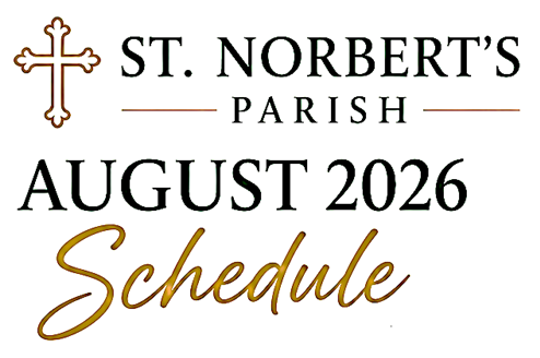 st norbert august 2026 banner